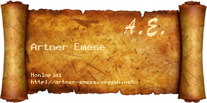 Artner Emese névjegykártya