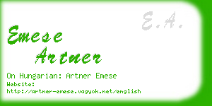 emese artner business card
